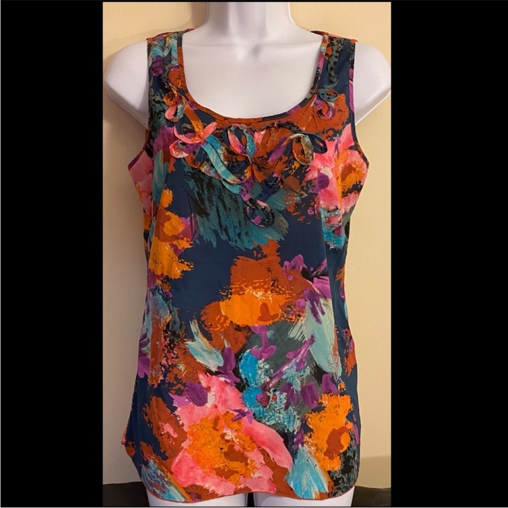 New Spense sleeveless top abstract graphic top floral  sleeveless blouse Shirt